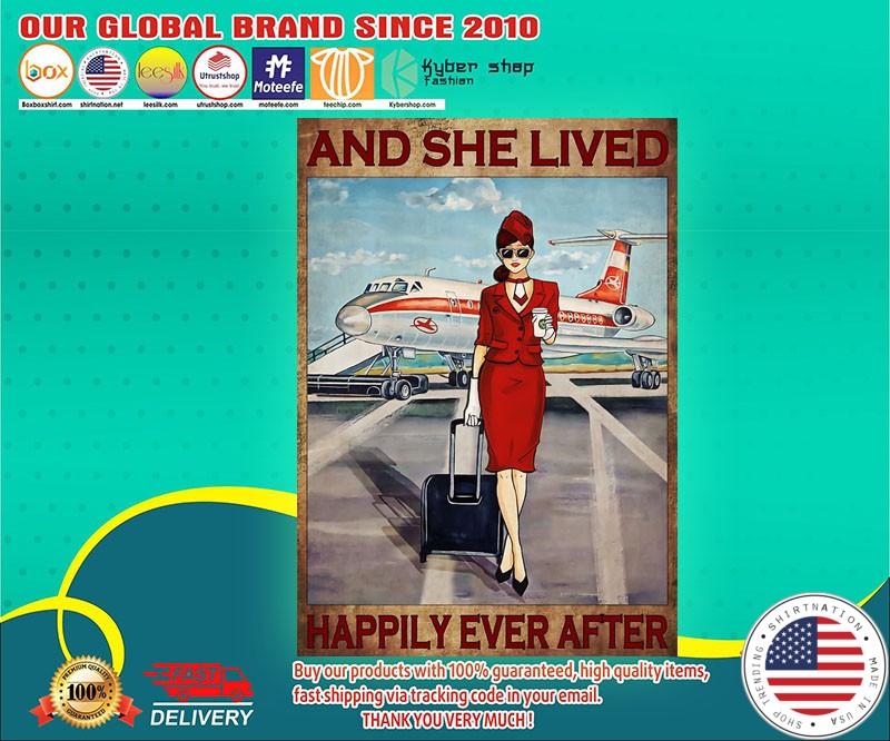 And she lived happily ever after poster Flight attendant
