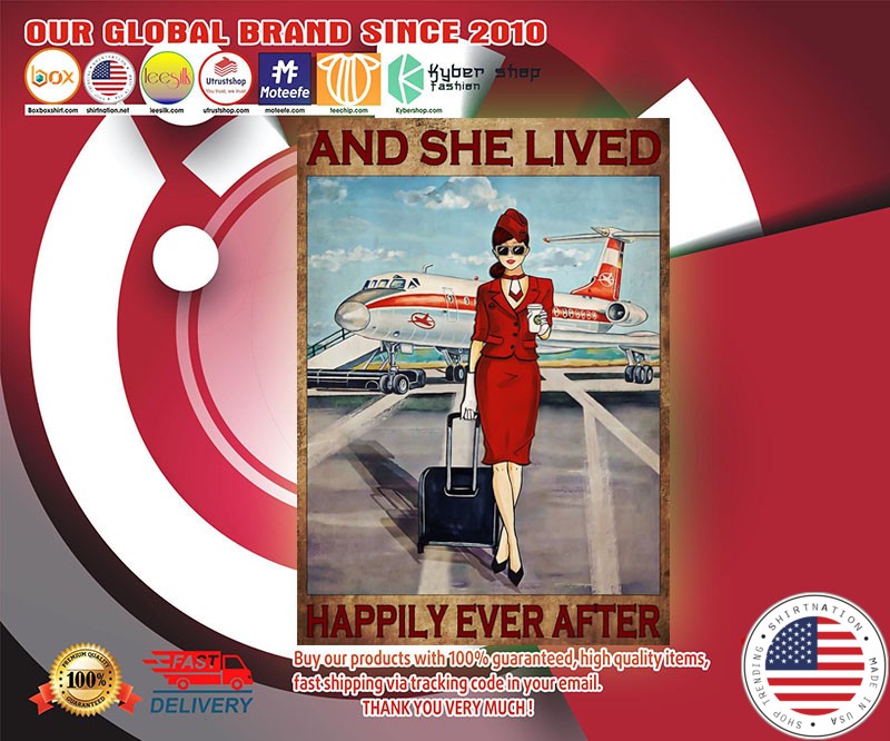 Red flight attendance and she live happily ever after poster