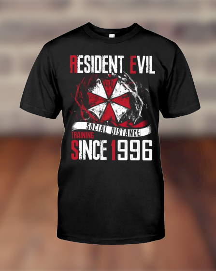 Resident Evil Social Distance Training Since 1996 shirt