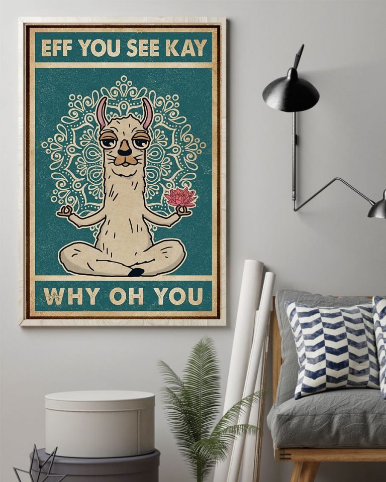 Retro Llama Eff You See Kay Poster