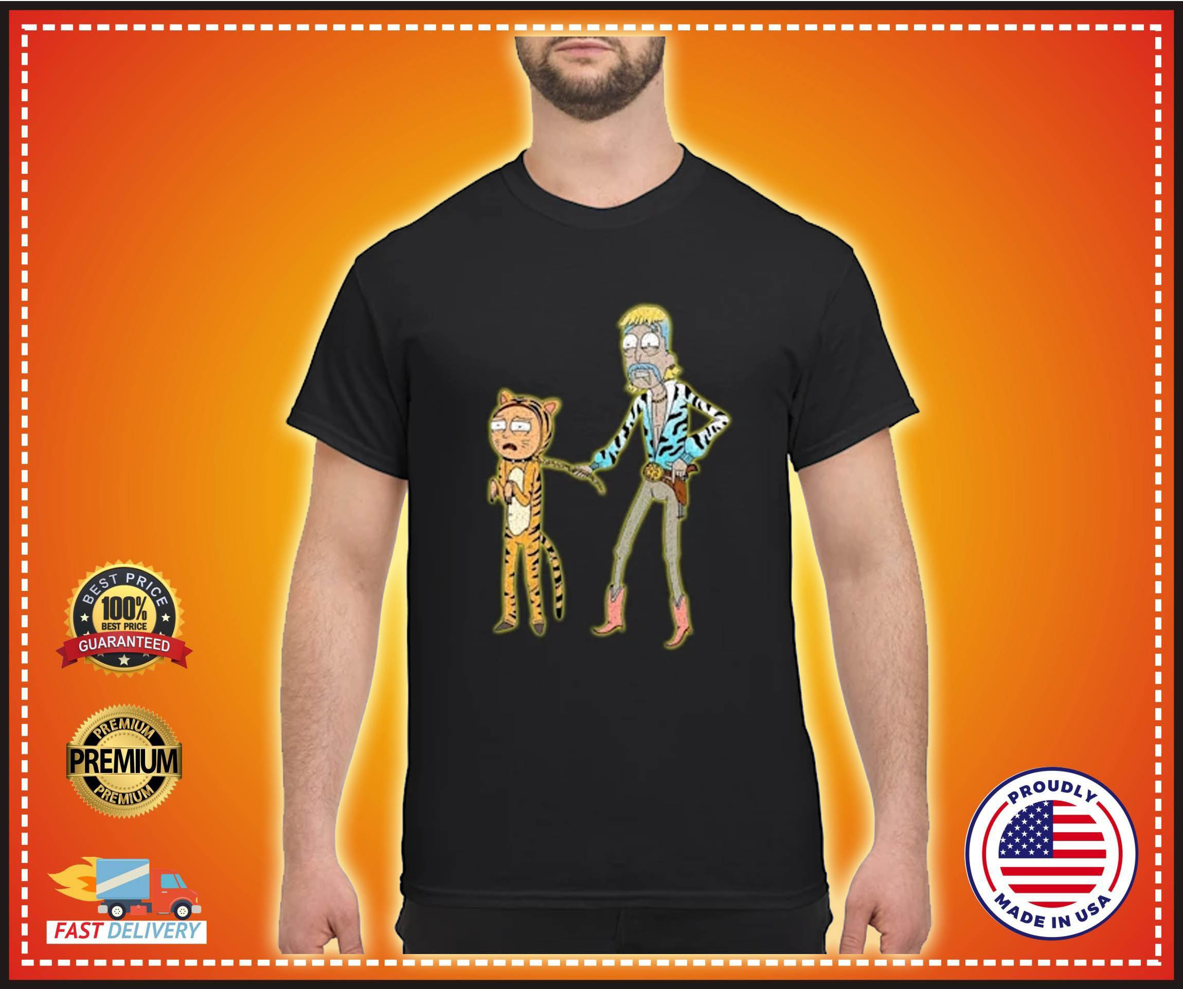 Rick and Morty tiger king shirt
