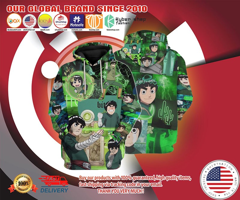 Rock Lee Naruto 3d over print hoodie 3