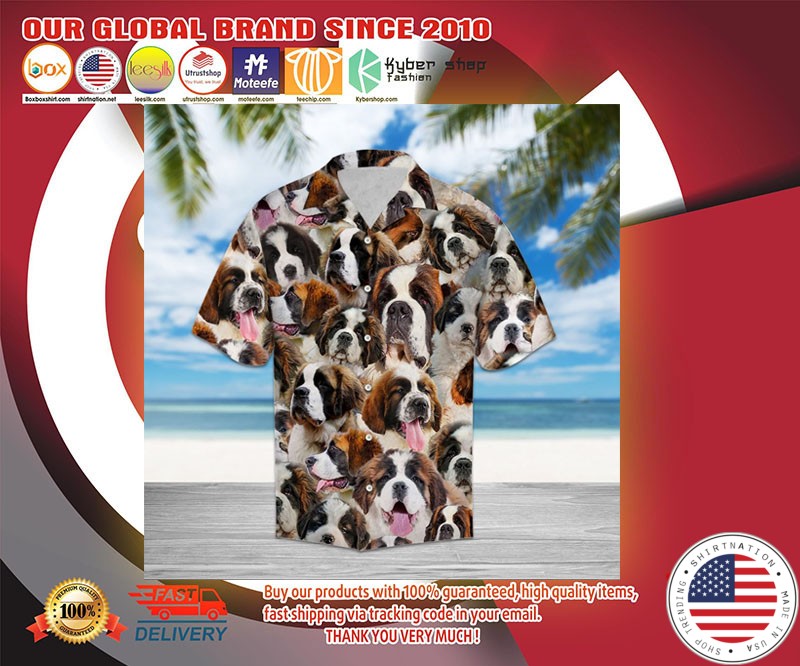 Saint Bernard hawaiian shirt