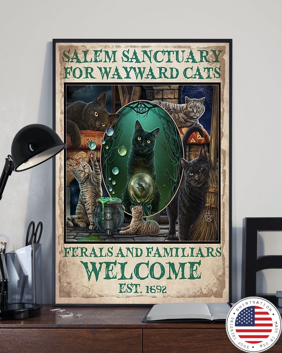 Salem sanctuary for wayward cats ferals and familiars welcome poster