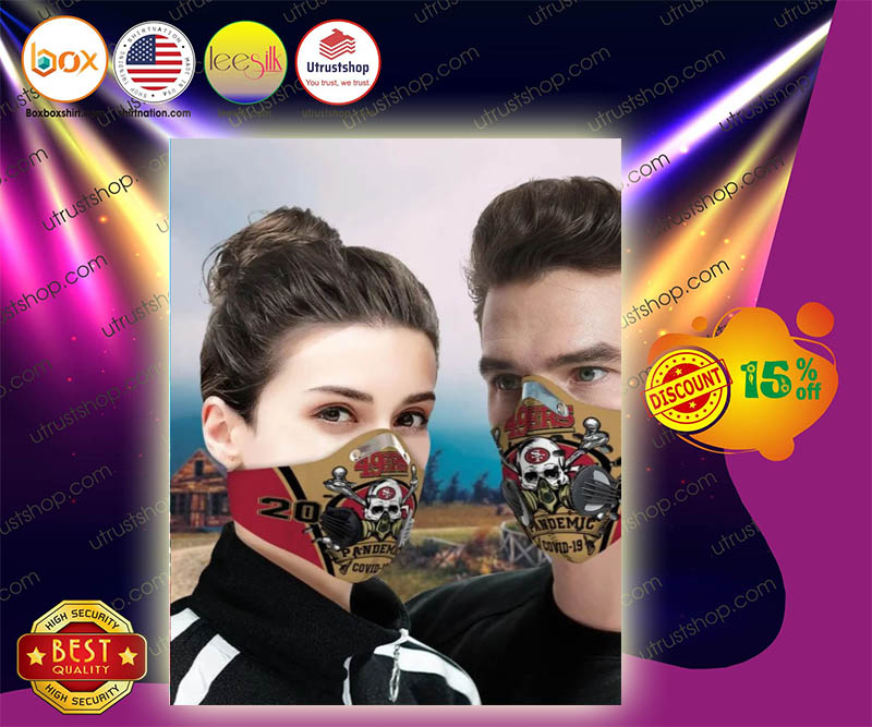 San francisco 49ers pandemic covid 19 filter face mask