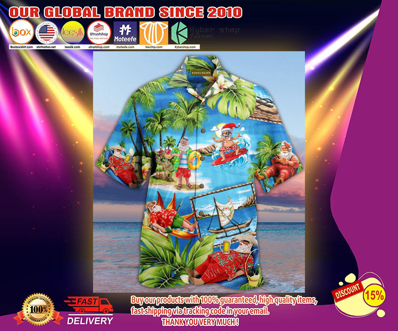 Santa Claus hawaiian shirt