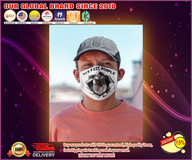 Schnauzer six feet face mask
