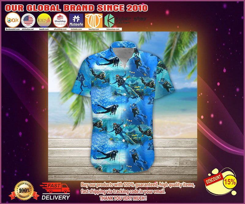 Scuba diving hawaiian shirt