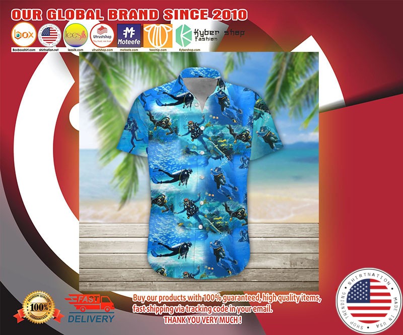 Scuba diving hawaiian shirt