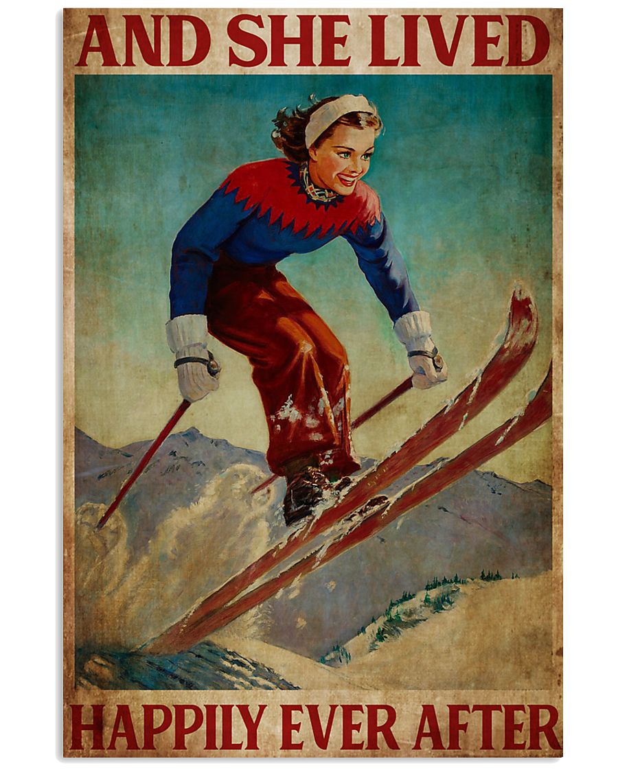 She lived happily ever skiing poster