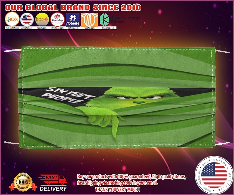 Six feet people Grinch face mask