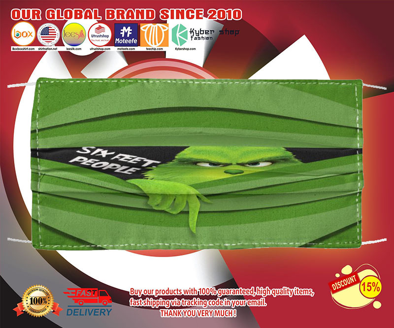 Six feet people Grinch face mask