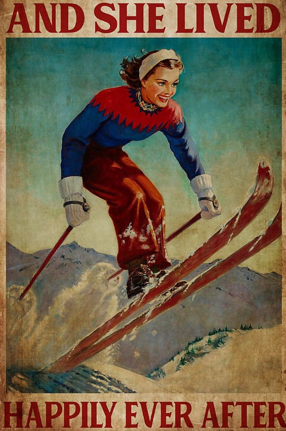 Skiing and she love happily ever after poster