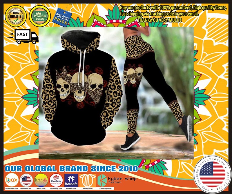 Skull 3D hoodie and legging 4