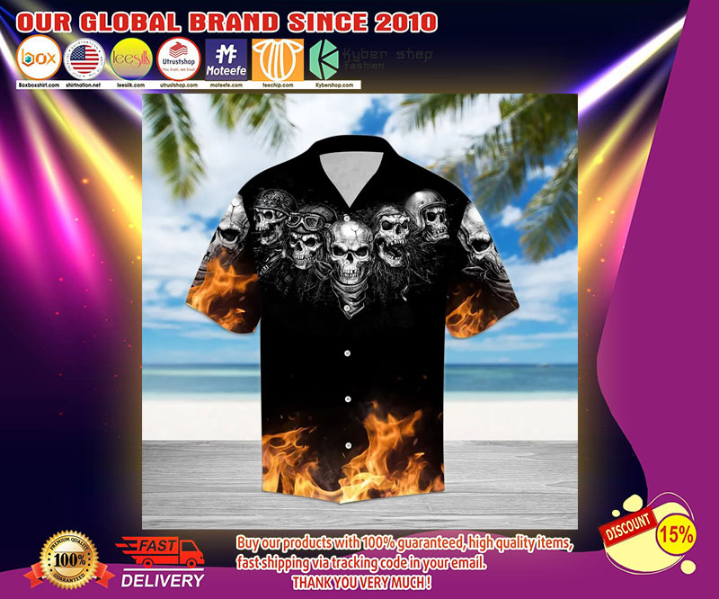 Skull Biker hawaiian shirt