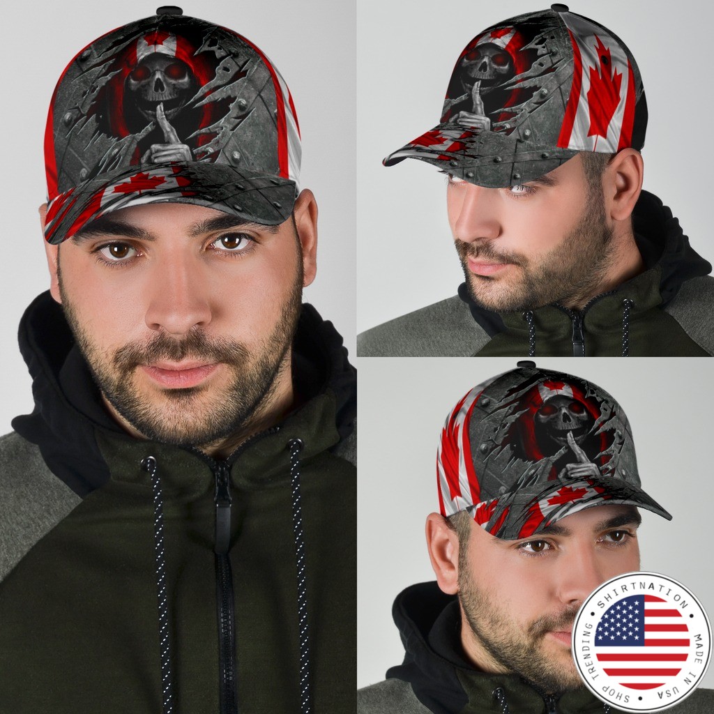 Skull Canada flag cap 4
