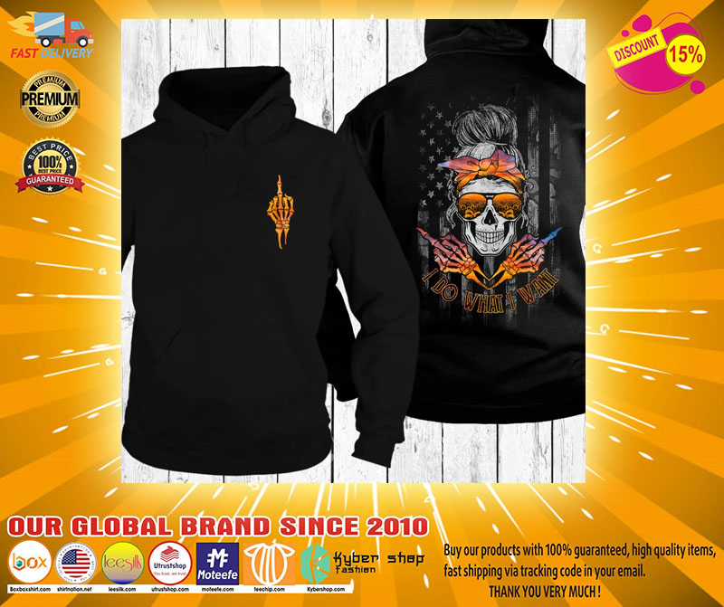 Skull I do what I want sunset beach 3D hoodie2