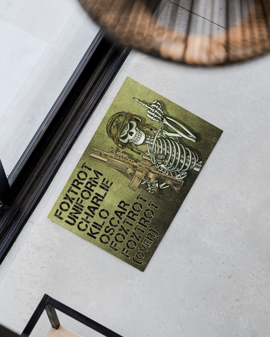 Skull Skeleton foxtrot uniform charlie kilo oscar foxtrot doormat2