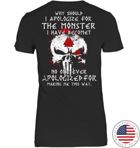 Skull Why Should I Apologize For The Monster Have Become Shirt5