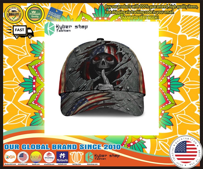 Skull american flag cap 4 3