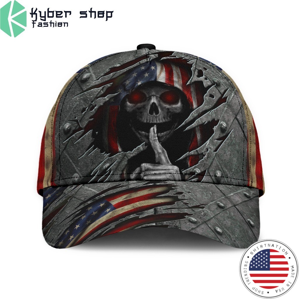 Skull american flag cap 7