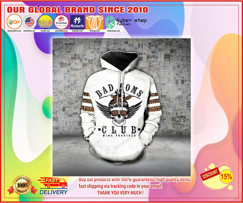 Skull bad moms club hoodie and legging