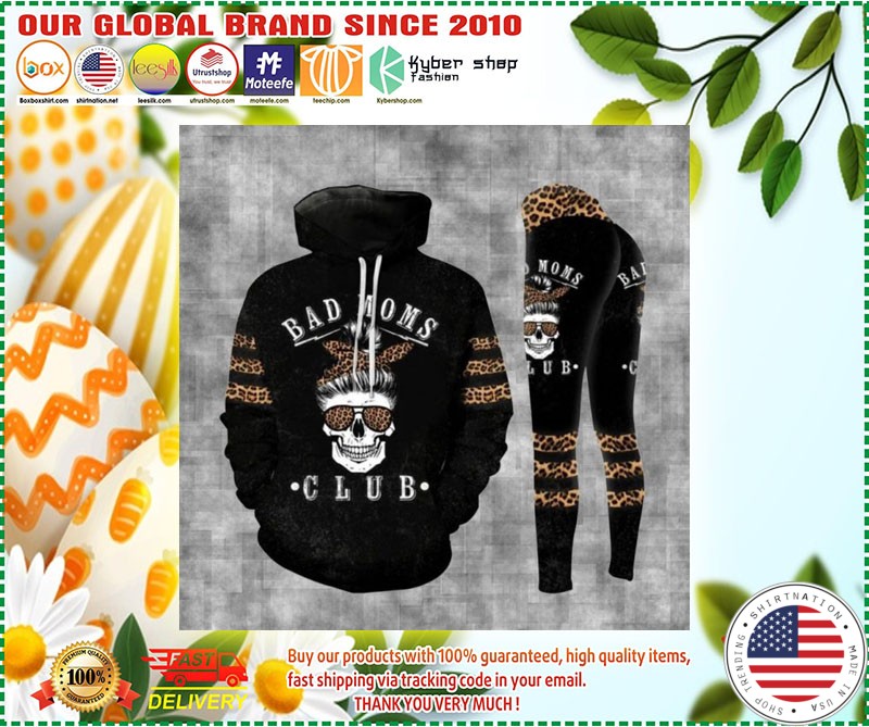 Skull bad moms dark club 3D hoodie and legging