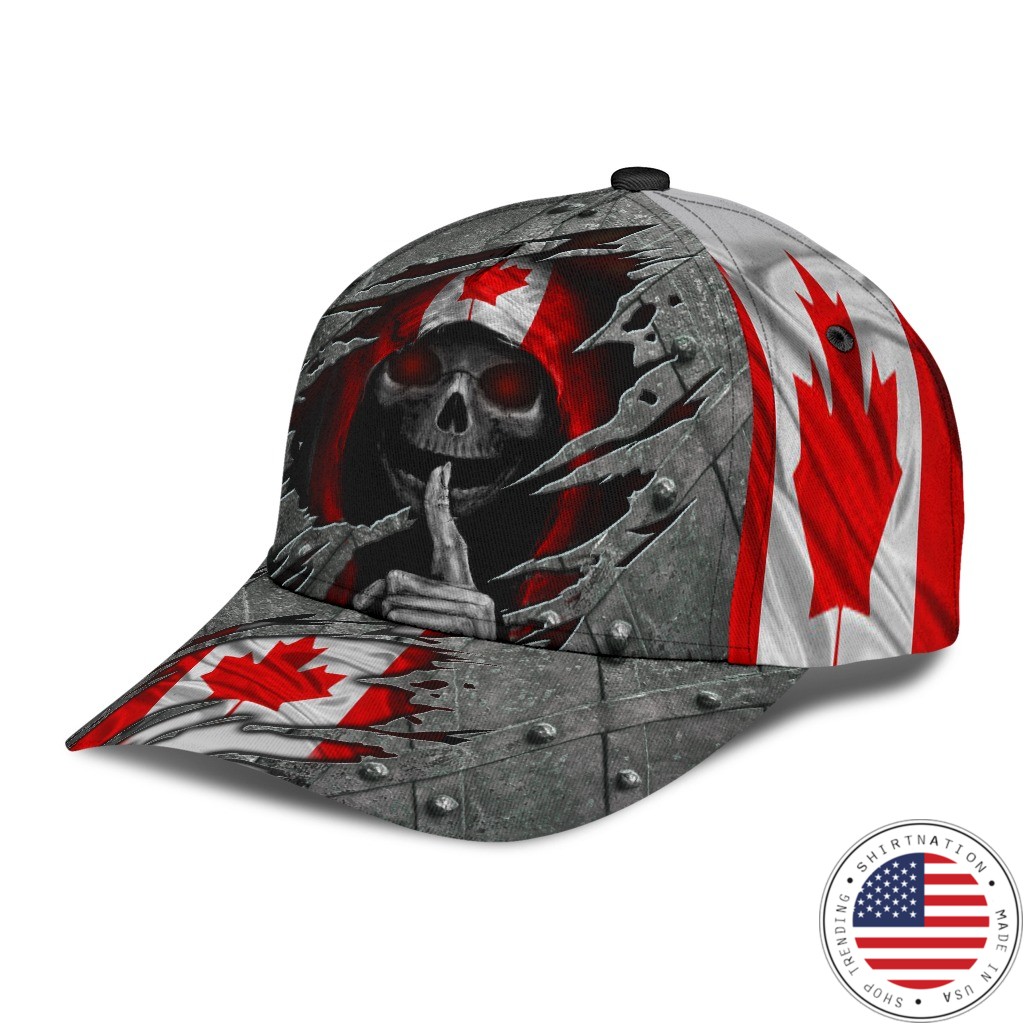 Skull canada flag classic cap2