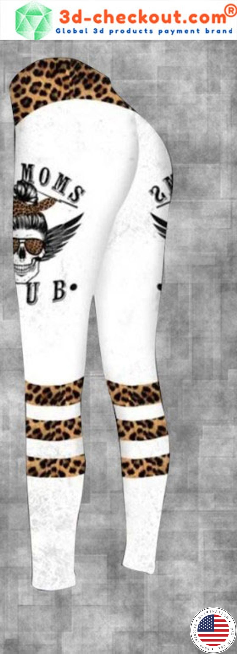 Skull leopard bad moms club 3D hoodie and legging