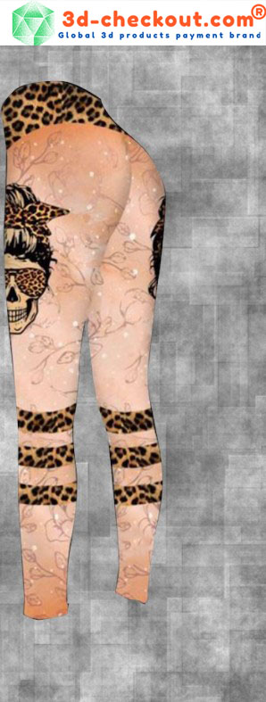 Skull leopard bad moms club 3D hoodie and legging2