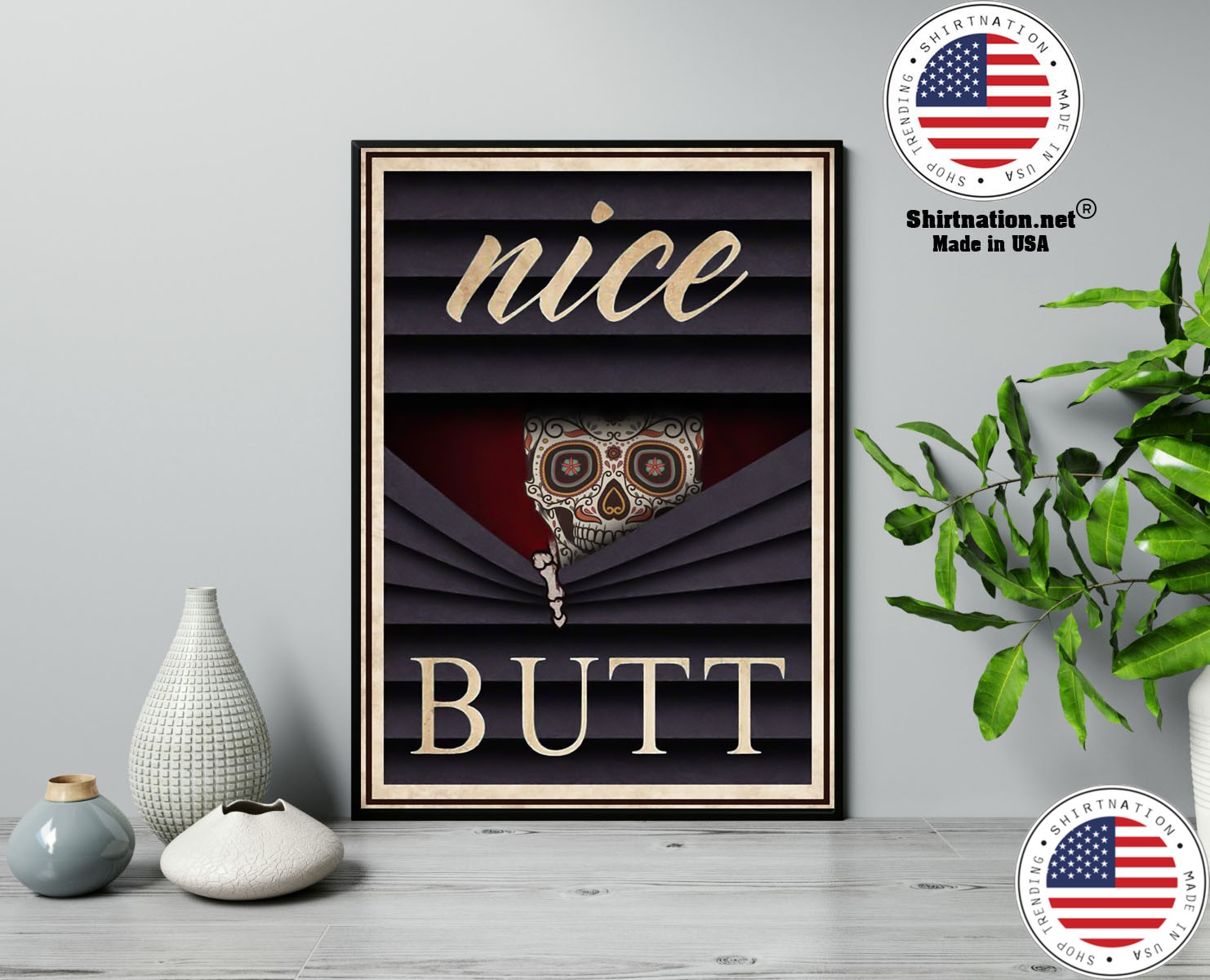 Skull nice butt poster 13