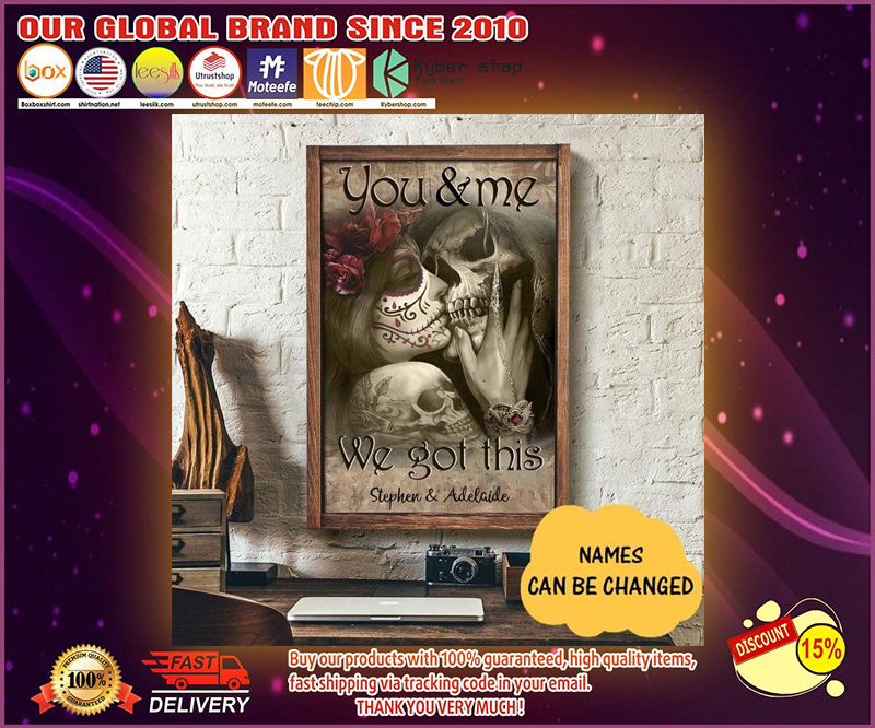 Skull tattoos You and me we got this custom personalized name poster