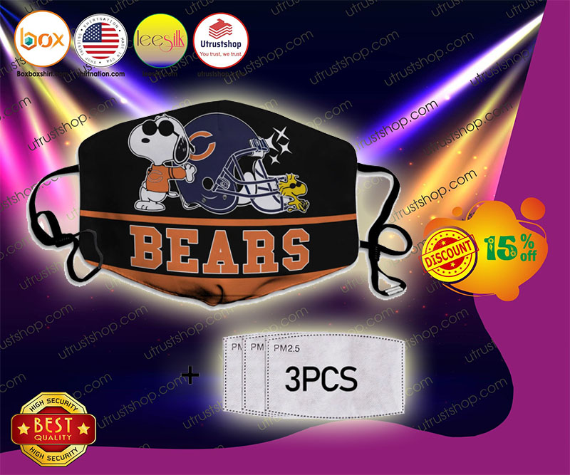 Snoopy Chicago Bears Face Mask