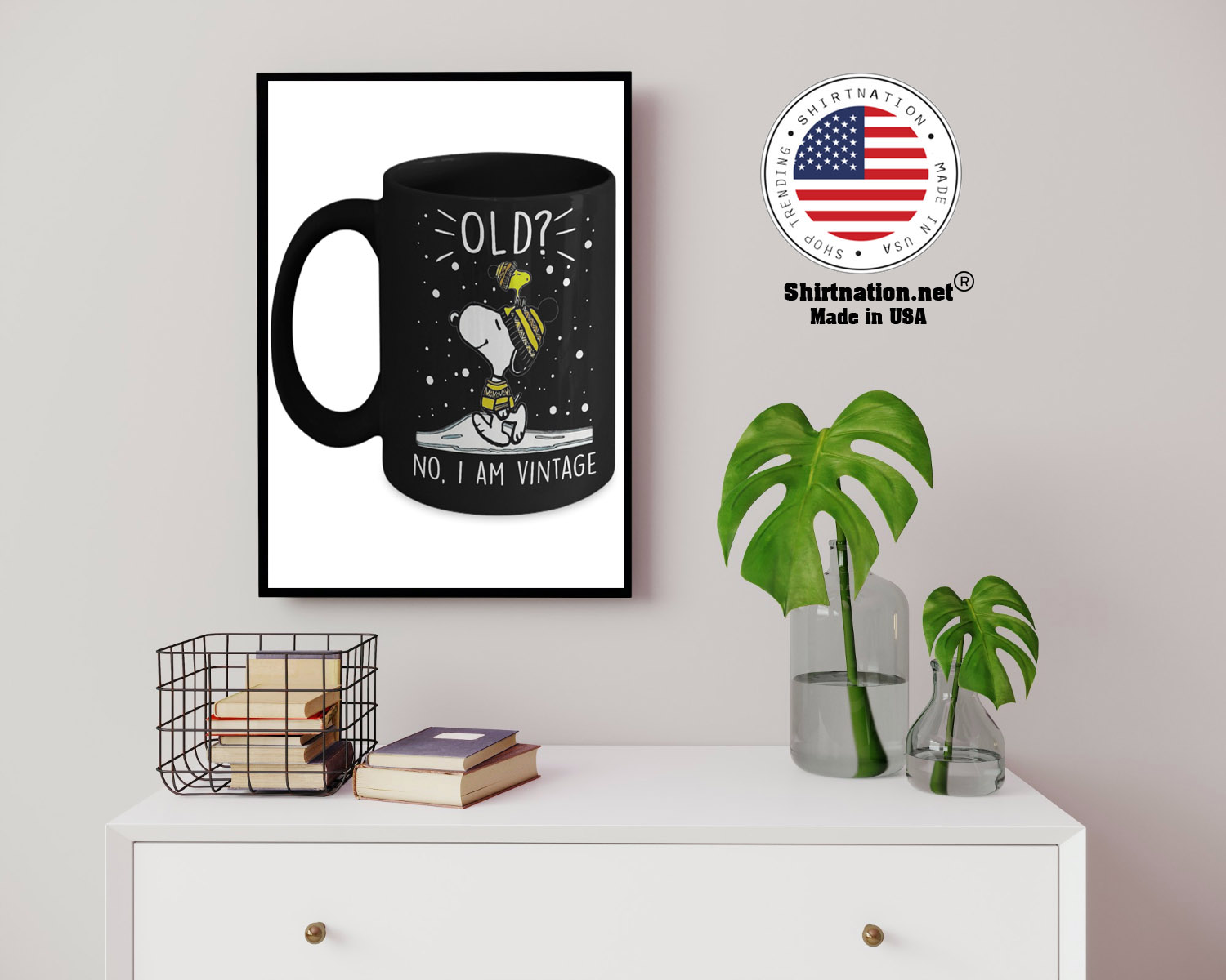 Snoopy and Woodstock old no I am vintage mug 14