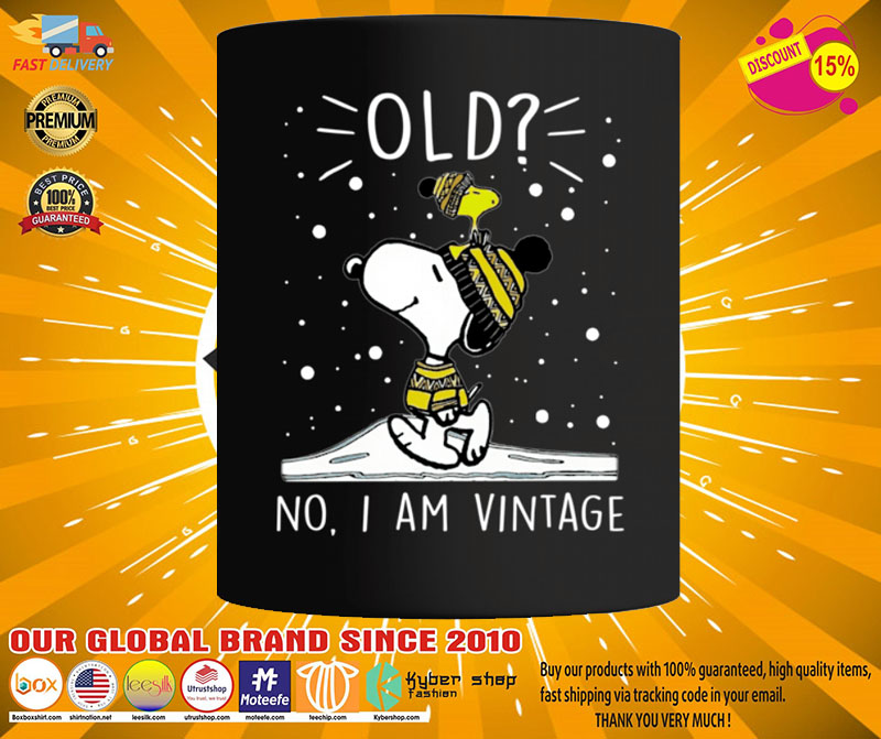Snoopy and Woodstock old no I am vintage mug2