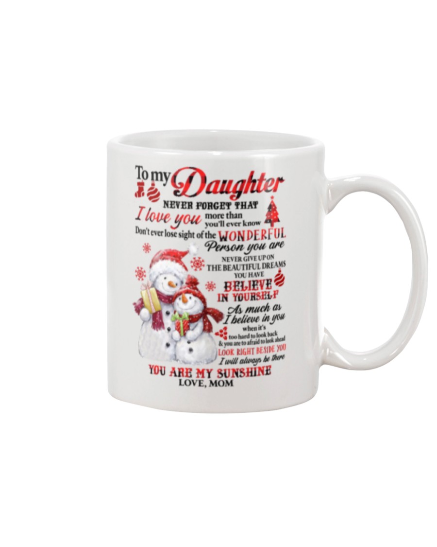 Snowman to my mother never forget that I love you mug