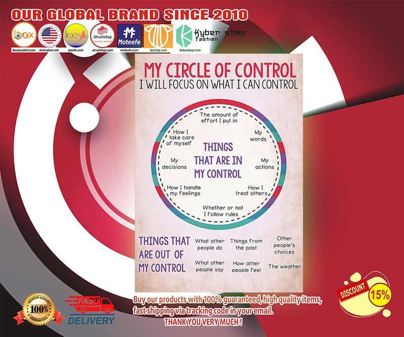 Social Worker My circle of control I will focus on what I can control poster