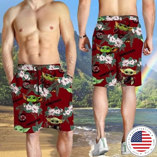 South Carolina Gamecocks And Yoda Hawaiian And Beach Short3