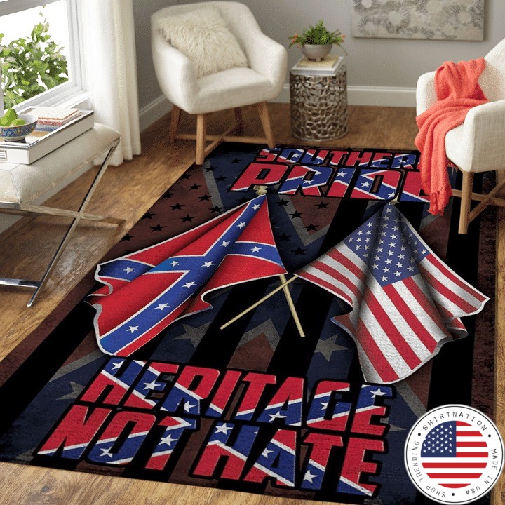 Souther pride Heritage not hate confederate rug