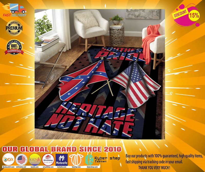 Souther pride Heritage not hate confederate rug