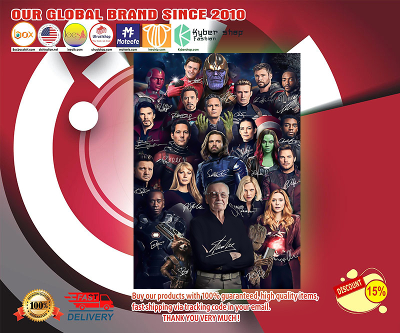 Stan Lee Marvel super heroes poster