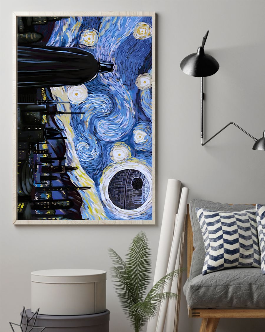 Starry night Darth vader poster