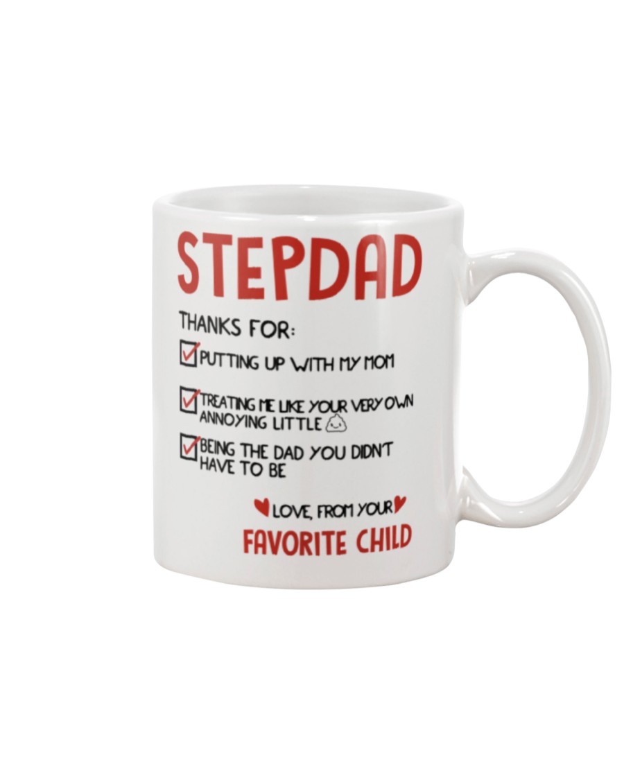 Stepdad thanks for putting up with my mom mug