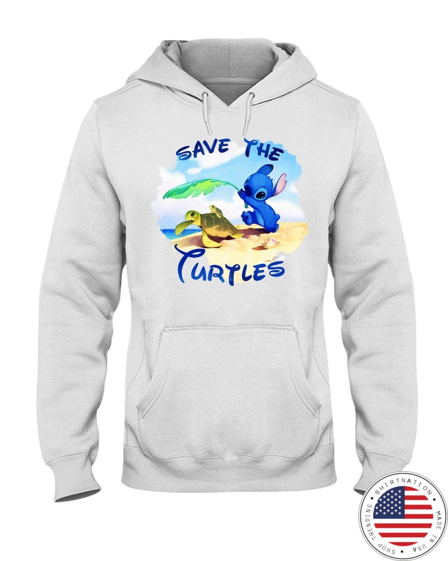 Stitch Save the turtles shirt