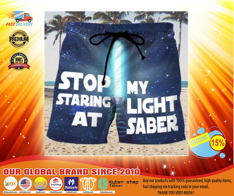 Stop staring at my light saber beach pants4