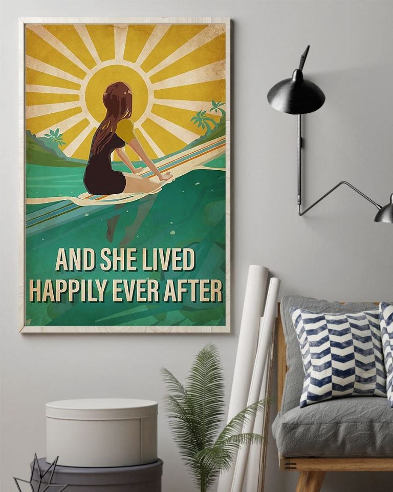 Surfing and she lived after ever poster