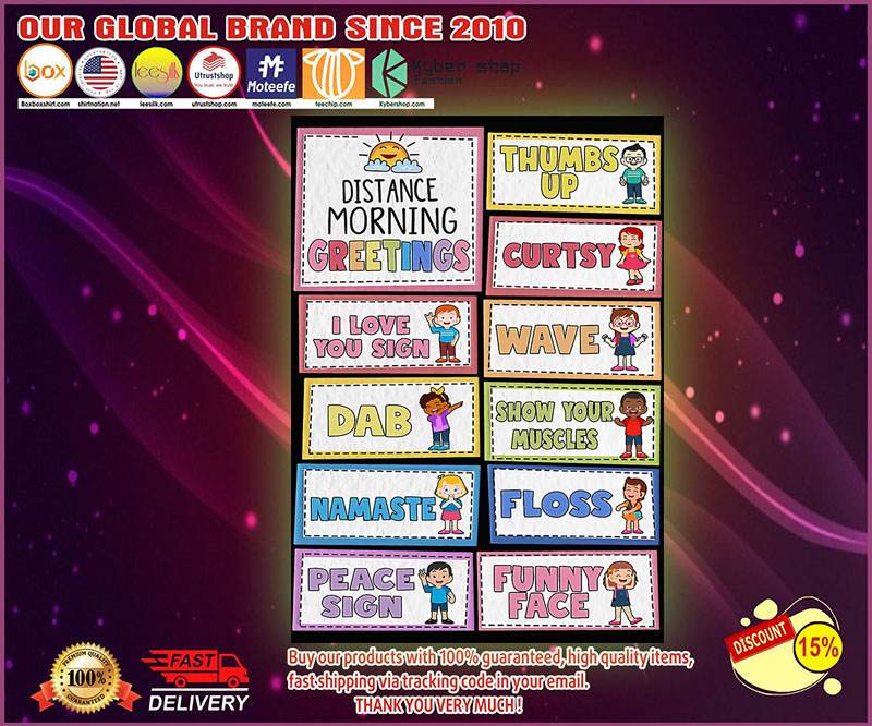 Teacher Distance morning greetings poster
