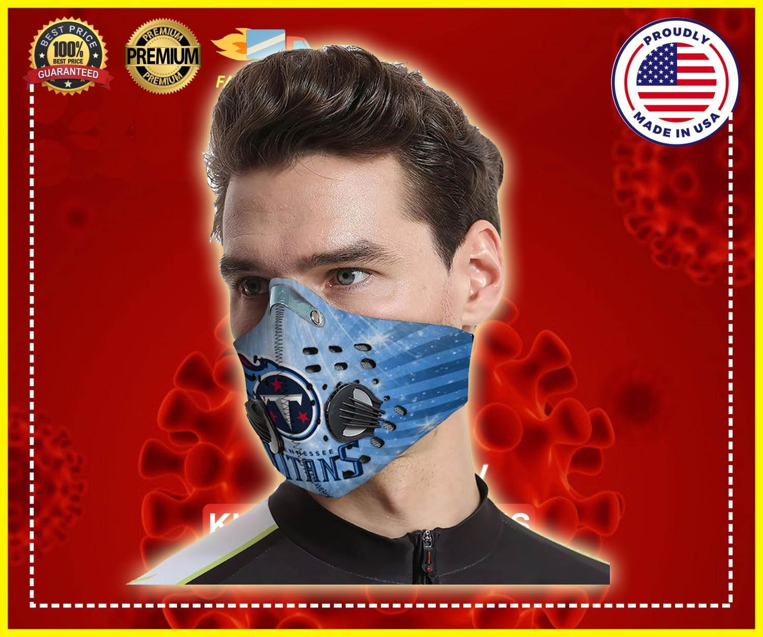 Tennessee Titans filter face mask