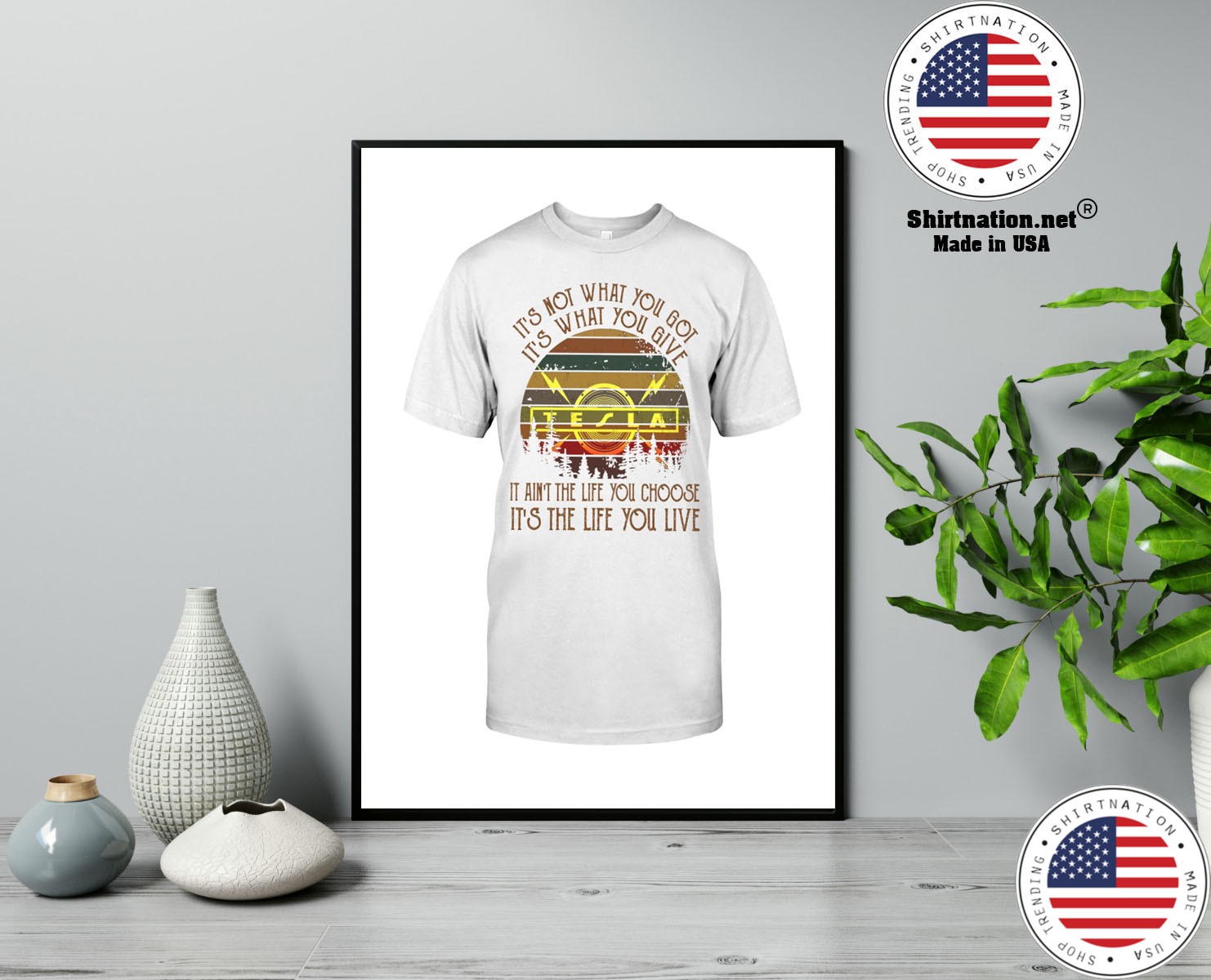 Tesla it's not what you got it's what you give shirt