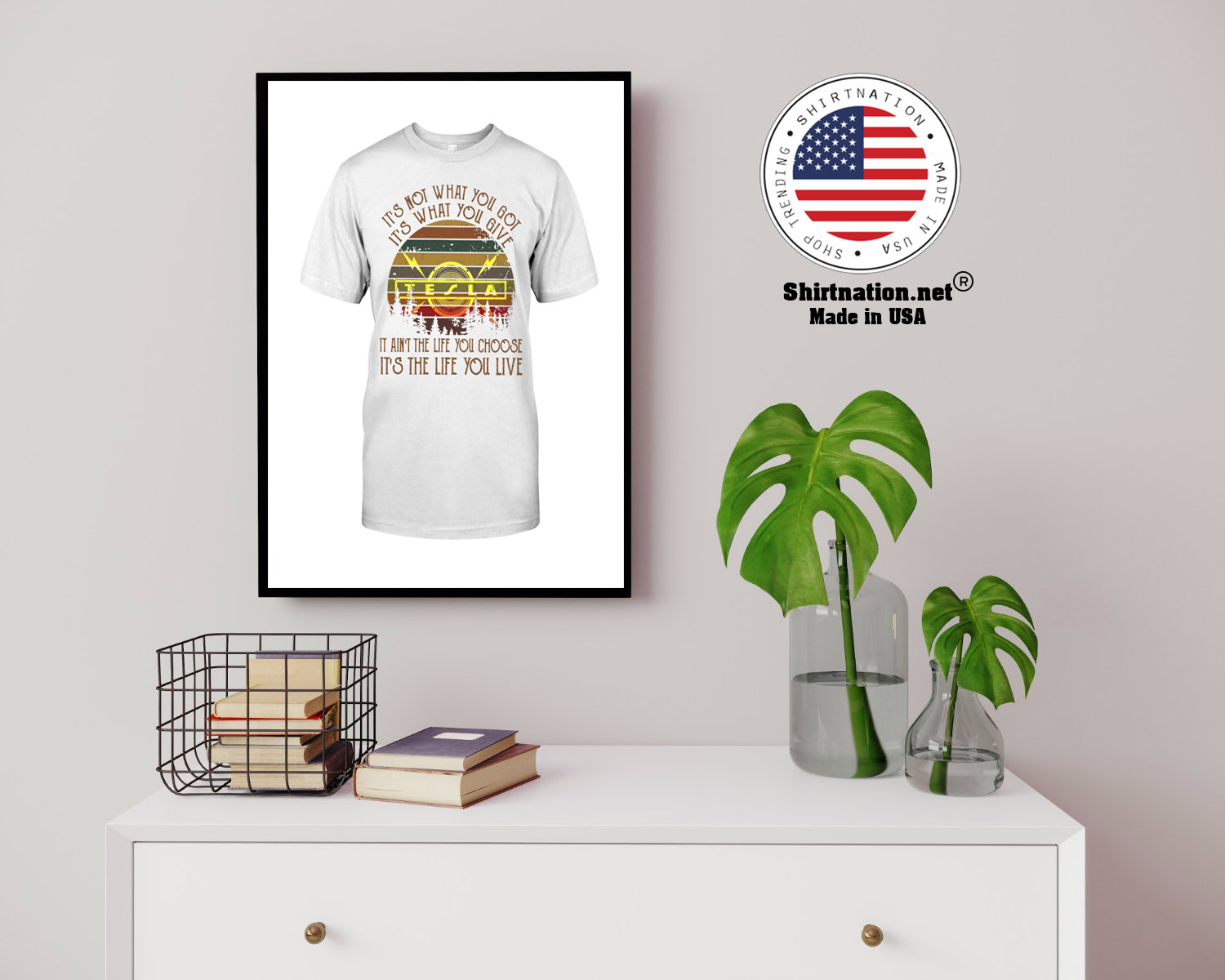 Tesla it's not what you got it's what you give shirt